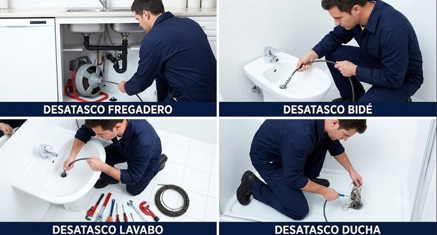 Desatascos sin obras con maquinaria de alta presión y cámara de inspección en Usera — atascos tuberías bajantes arquetas — Calle de Amparo Usera Usera — 697 846 213