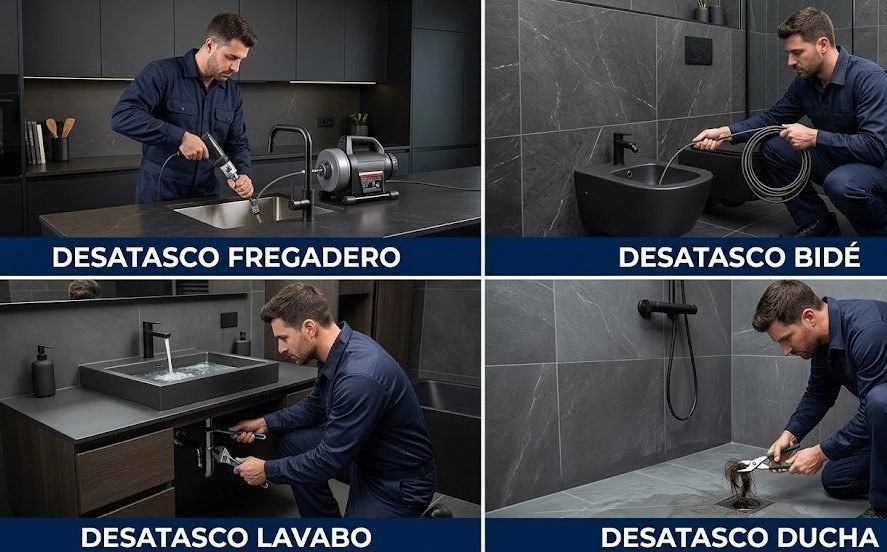 Mejores fontaneros para desatascos y desatrancos en Usera — desatasco WC bidé lavabo ducha fregadero sin obras garantía — Calle de Isabelita Usera Usera — 697 846 213