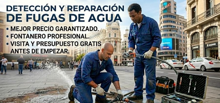 Fontaneros detectando y reparando fuga de agua sin obras en Las Rozas Madrid — mejor precio garantizado presupuesto gratis — 697 846 213