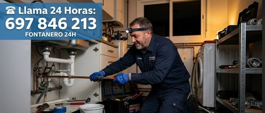Fontanero urgente 24 horas en Latina — fontanero de urgencia barato reparación fuga tubería — Avenida de las Águilas Latina — 697 846 213