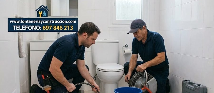 Fontaneros baratos en Navacerrada desatascando WC con máquina profesional — todos los servicios de fontanería urgente sin obras garantía por escrito — Calle la Granja Navacerrada — 697 846 213