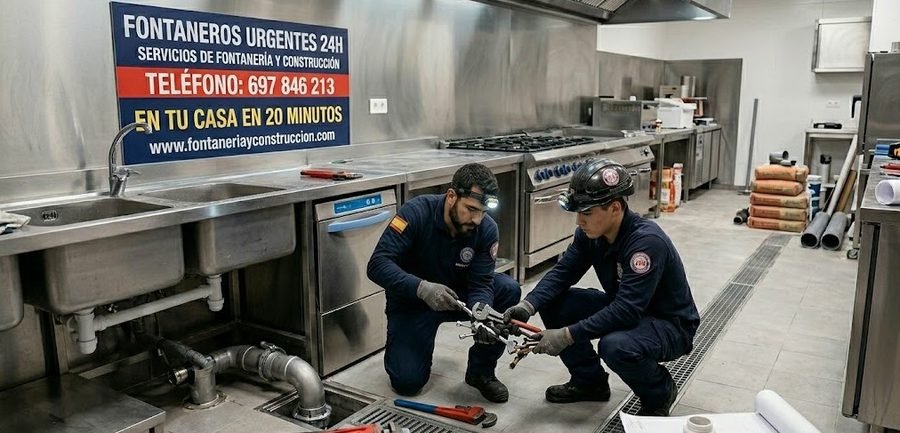 Fontaneros urgentes 24 horas trabajando en Madrid, distrito Arganzuela — Fontanería y Construcción 697 846 213