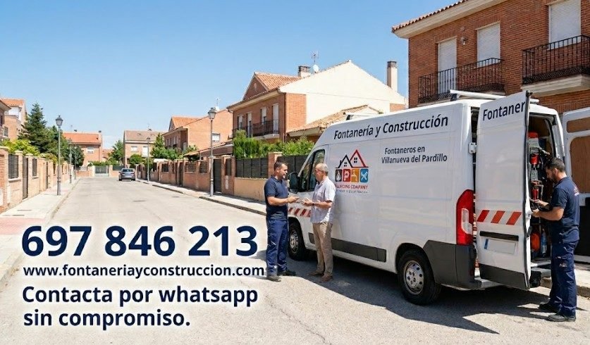 Fontaneros en Villanueva del Pardillo empresa local con furgoneta técnicos propios — Calle Concepción Villanueva del Pardillo — 697 846 213