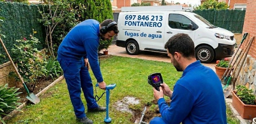 Reparación de fugas de agua en Moralzarzal — detección con geófono y cámara termográfica sin obras — Calle Mayor Moralzarzal — 697 846 213