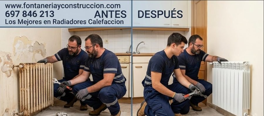 Especialistas en radiadores de calefacción en Centro — instalación radiador aluminio hierro fundido toallero presupuesto gratis — Calle de las Huertas Centro — 697 846 213