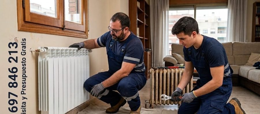Empresa especialista en cambiar y reparar radiadores de calefacción en Centro — antes y después técnicos propios 20+ años — Calle de la Ballesta Centro — 697 846 213