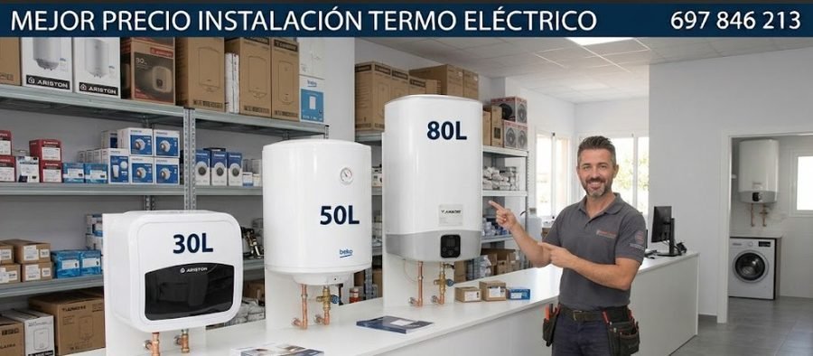 Instaladores de termos eléctricos en Usera — almacén con stock todas las marcas Ariston Junkers Corberó — Calle de las Delicias Usera — 697 846 213